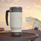 Personalized Stainless Steel Travel Mug with Handle, 14oz