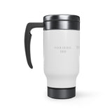 Personalized Stainless Steel Travel Mug with Handle, 14oz